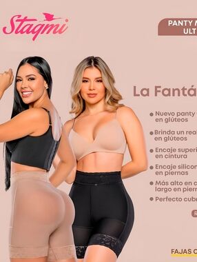 2Pack Panty Faja FANTÁSTICA Media pierna realce natural y ajuste perfecto Stagmi